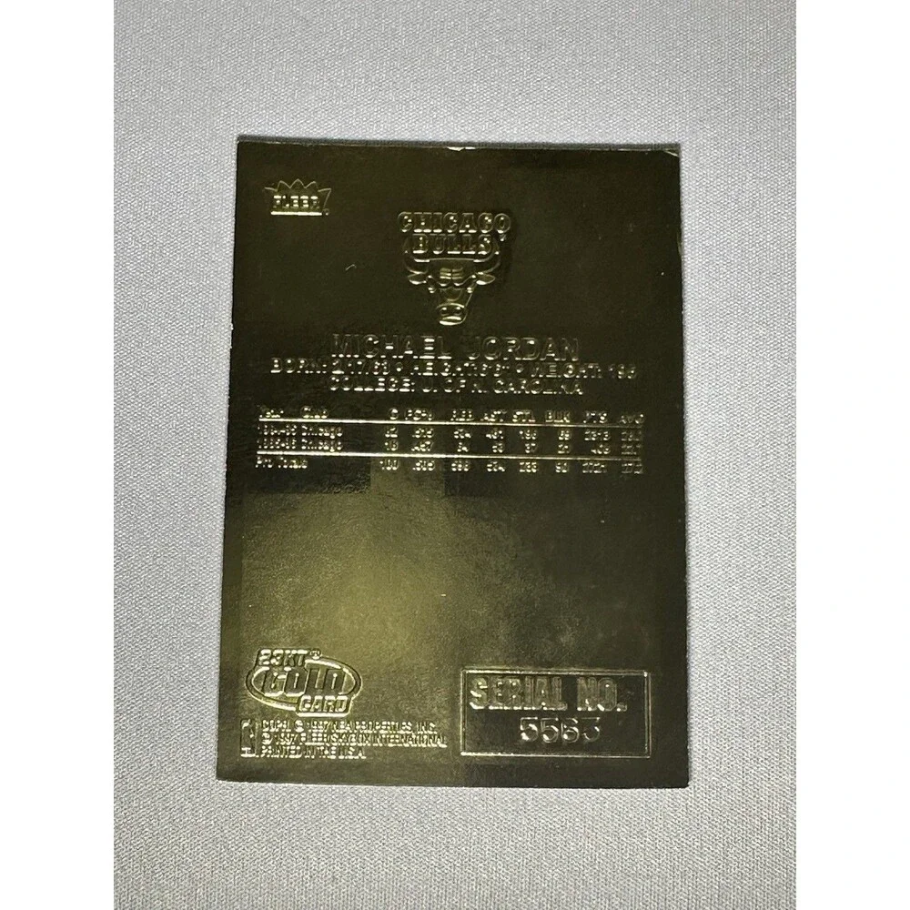 michael jordan 1997 fleer Premier Limited Edition 1986 Rookie 23kt Gold Card